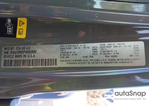 2023 Jeep Wrangler 4Xe Rubicon 4X4 z USA, uszkodzony, nr VIN 1C4JJXR63PW502882